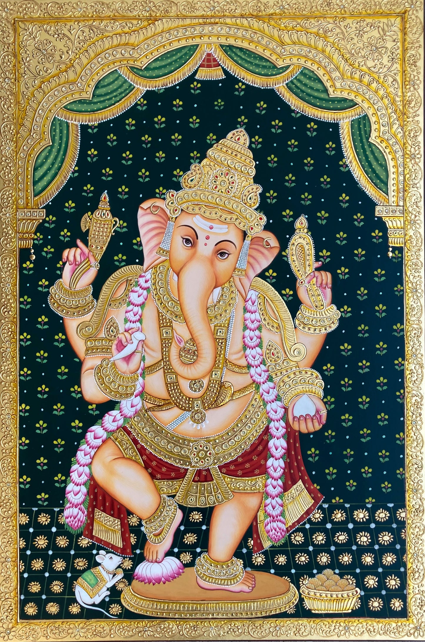 Lord Ganesha ( Tanjore Inspired )