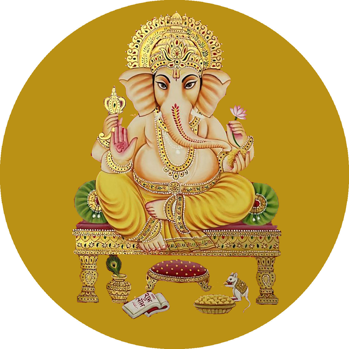 Ganesh jii ( round MDF )