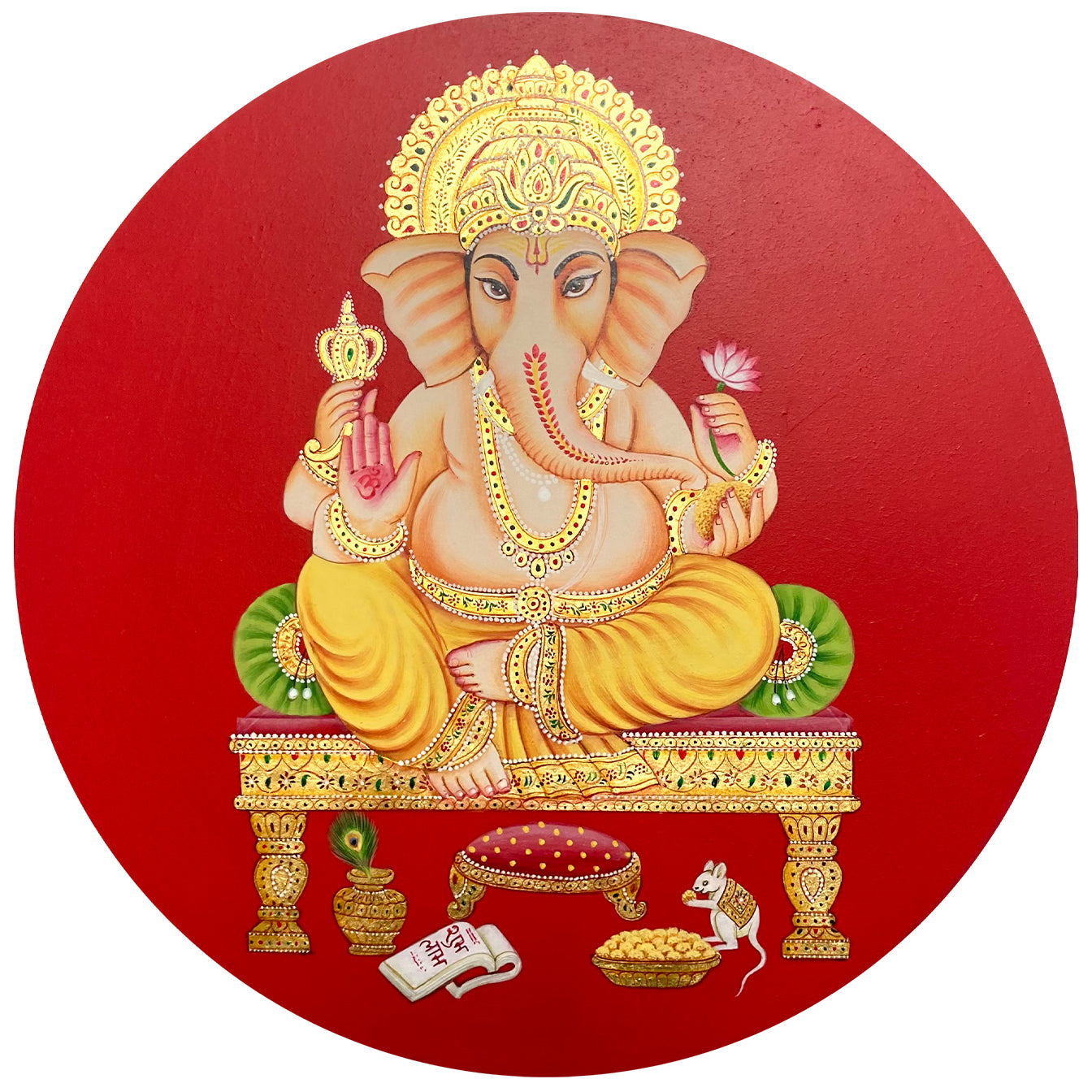 Ganesh jii ( round MDF )