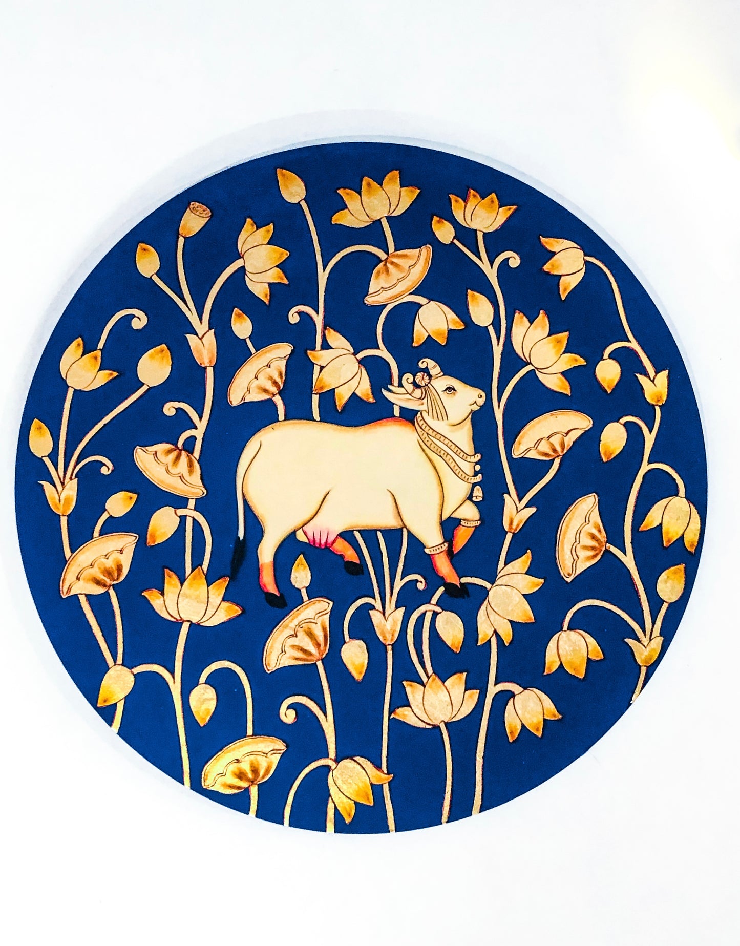 Cow and Kamaltalai ( round MDF )