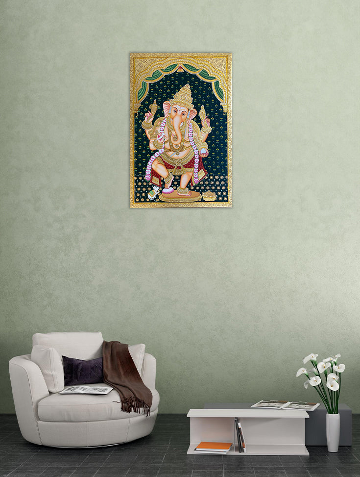 Lord Ganesha ( Tanjore Inspired )