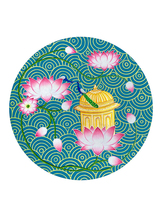 Peacock and Mehrab ( round MDF )