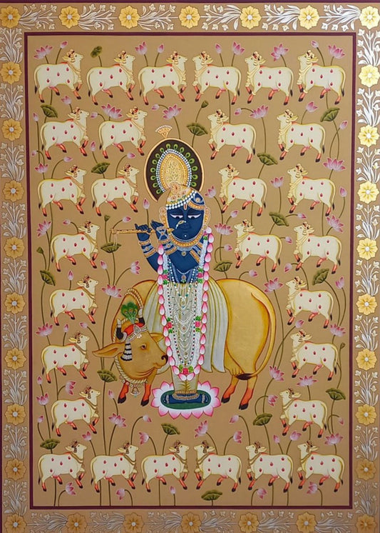 Pichwai (  Shrinath Ji with Kamaltalai )