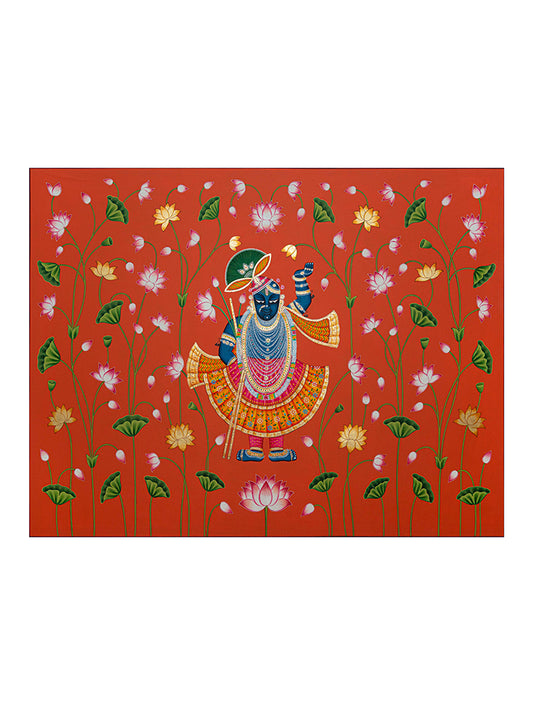 Shrinath Ji - Orange and Gold