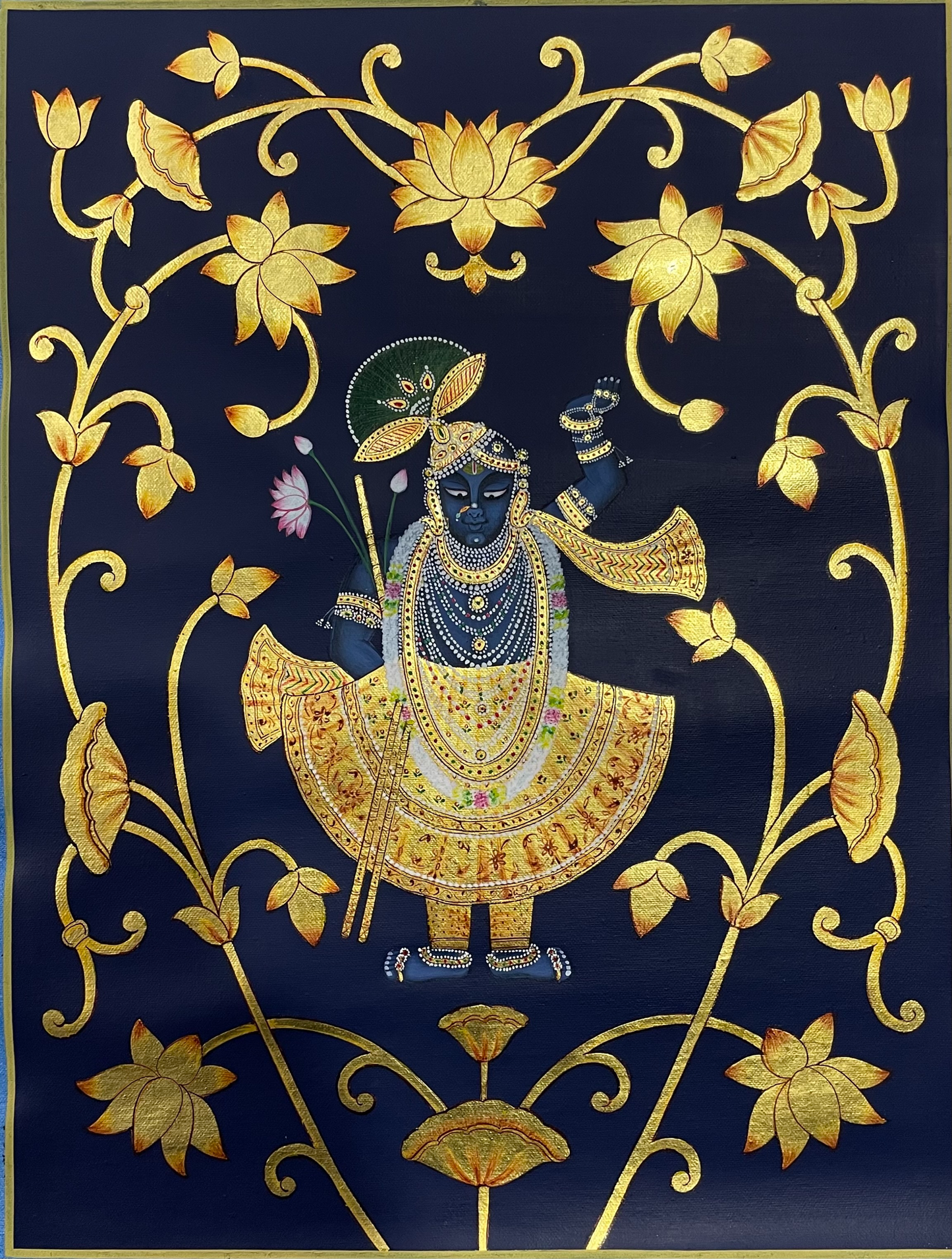 Shrinath Ji ( Blue & Gold )