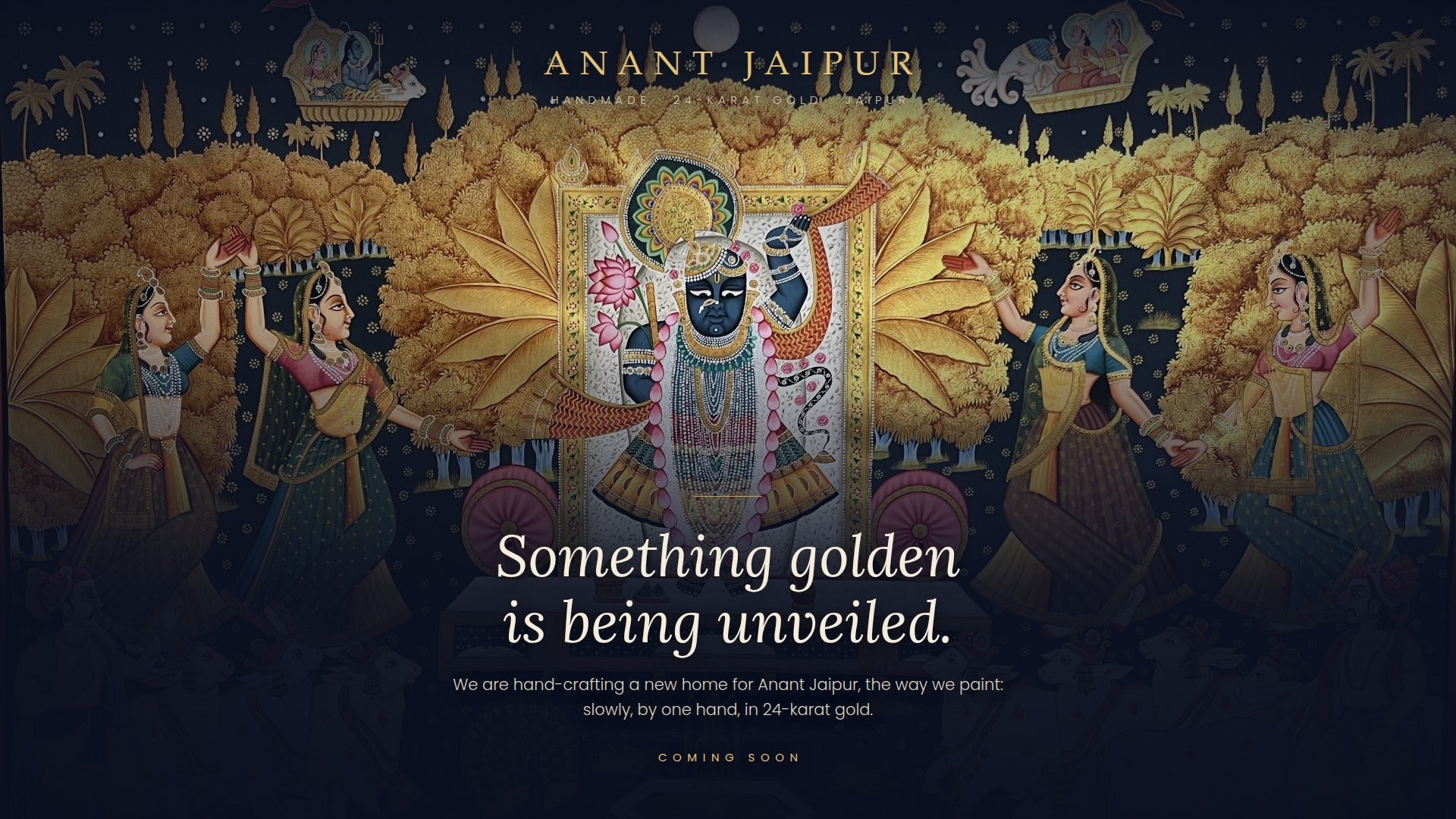 Anant Jaipur — Handmade 24-Karat Gold Pichwai Art — Coming Soon